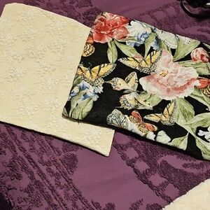 Floral Lace And Butterfly Patterned Pillow Cases